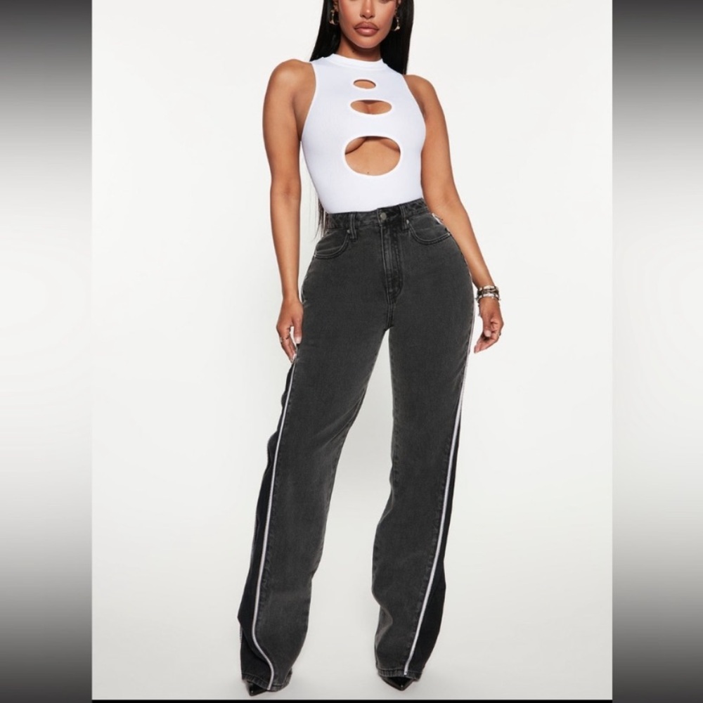 FN Zip Up Flare Jeans